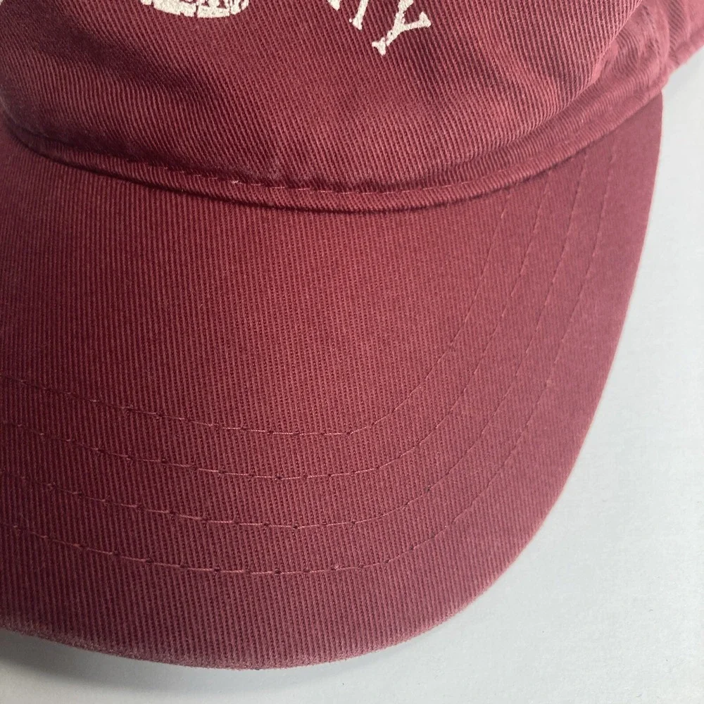 Maumee Bay USA Hat Visor Adjustable Maroon‎ Golf Vacation Tourist 100% Cotton